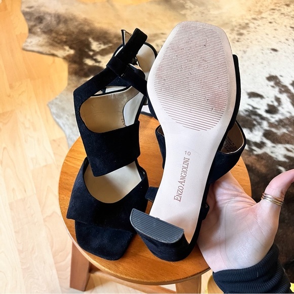 ENZO ANGIOLINI Black‎ Leather Trudy Heels Women’s Size 10 - Picture 5 of 8